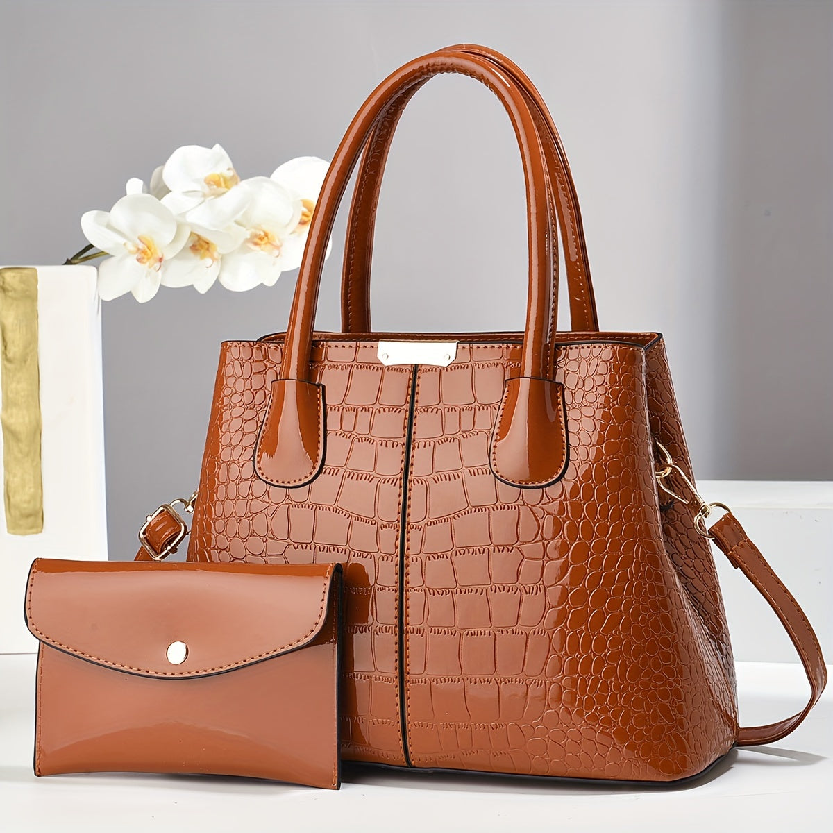 Bolsa de Couro Agatha + Carteira de Brinde