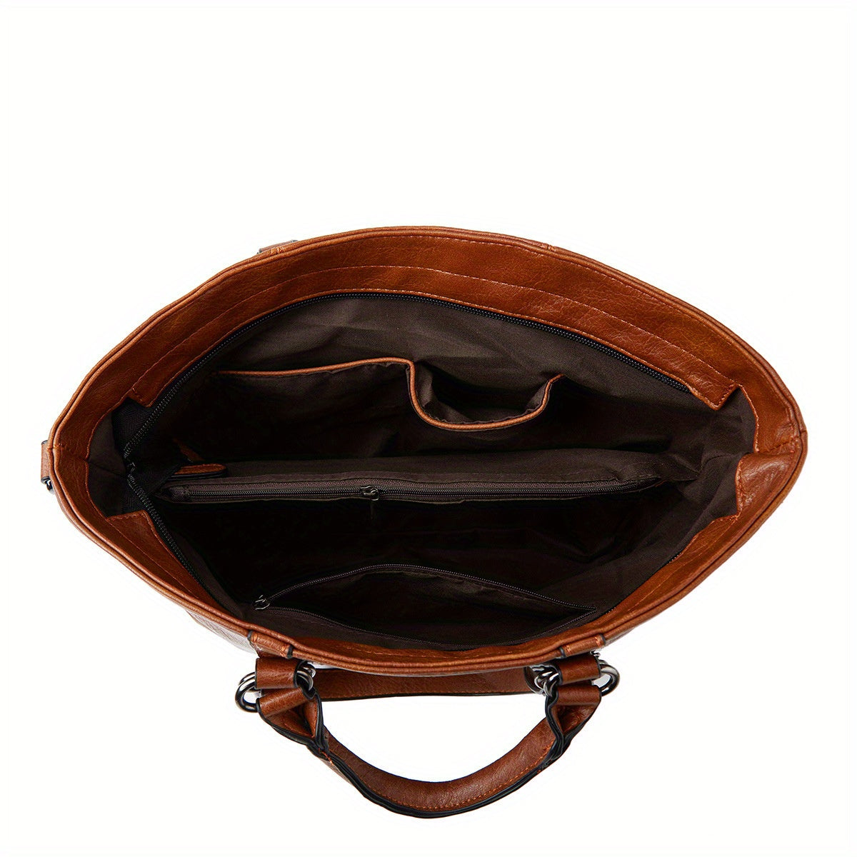 Bolsa Grande de Couro Atenas + Carteira de Brinde