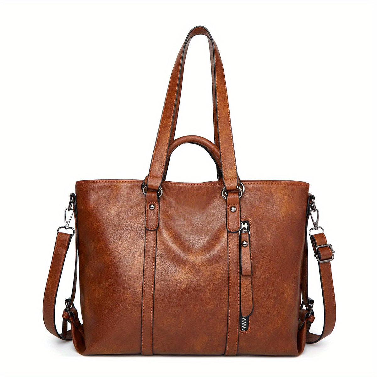 Bolsa Grande de Couro Atenas + Carteira de Brinde
