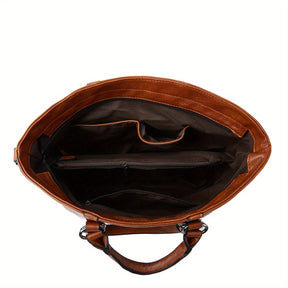 Bolsa Grande de Couro Atenas + Carteira de Brinde