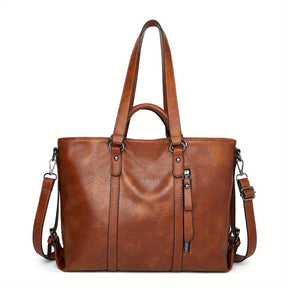 Bolsa Grande de Couro Atenas + Carteira de Brinde