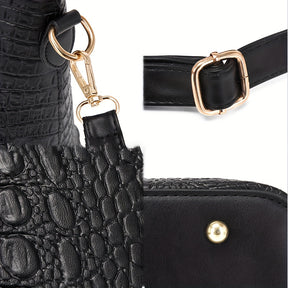 Bolsa de Couro Crocodilo Marie [Compre 1 Leve 4]