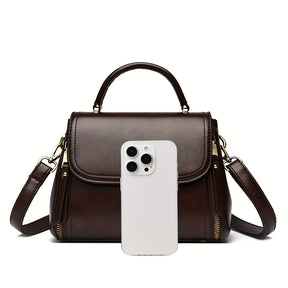 Bolsa de Couro Retrô Feminina