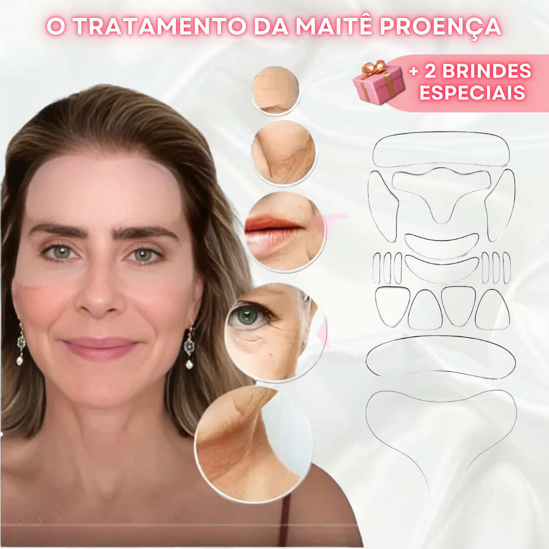 Kit Rejuvene Clean - Adesivos Anti-Rugas das famosas (Reutilizável por até 40 aplicações)
