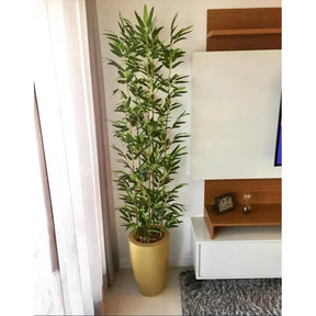 Kit 4 Planta Artificial Arvore Bambu Da Sorte 1.50cm Verde