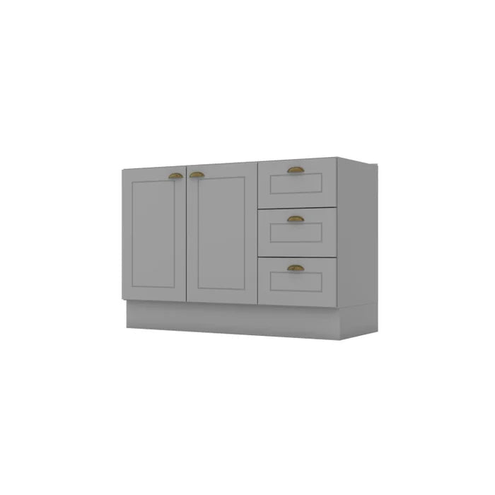 Balcão 2 Portas 3 Gavetas 120cm Branco