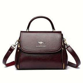 Bolsa de Couro Retrô Feminina