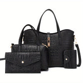 Bolsa de Couro Crocodilo Marie [Compre 1 Leve 4]